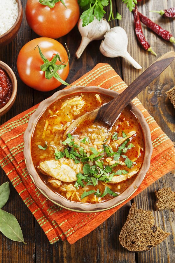 Traditional Georgian Soup Kharcho Stock Image - Image of meat, meal