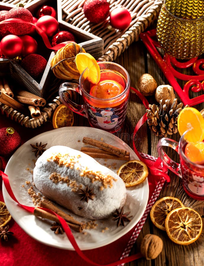 Traditional German Christmas Cake - Cranberry Stollen, Christmas Tree ...