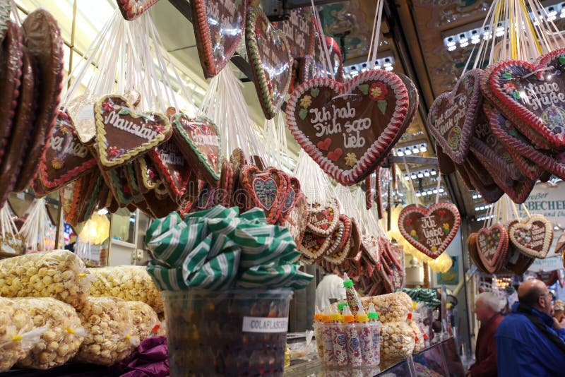 Traditional german gingerbread in wintertime stock images