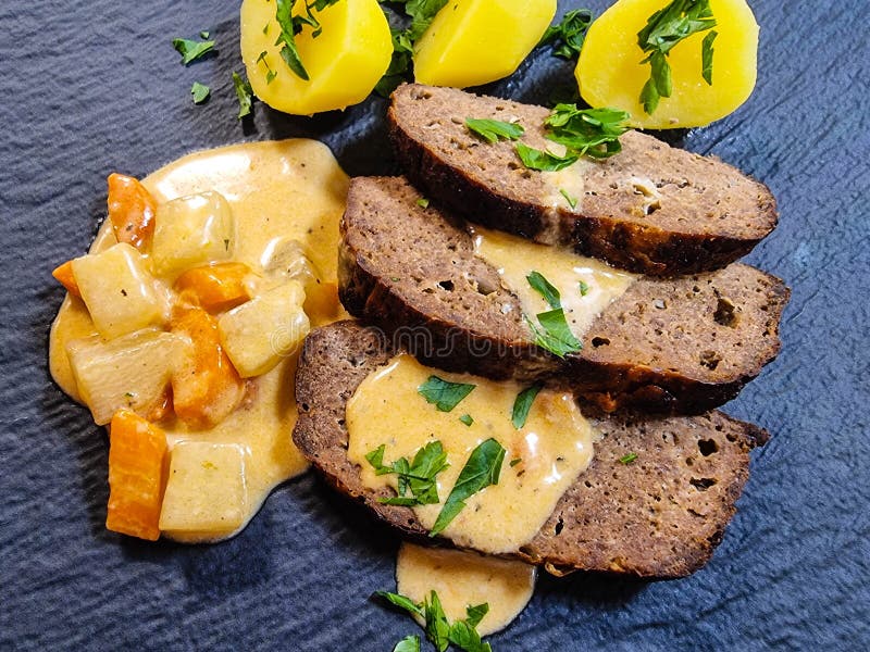 Traditional German Meatloaf Stock Image Image of healthy, hackbraten