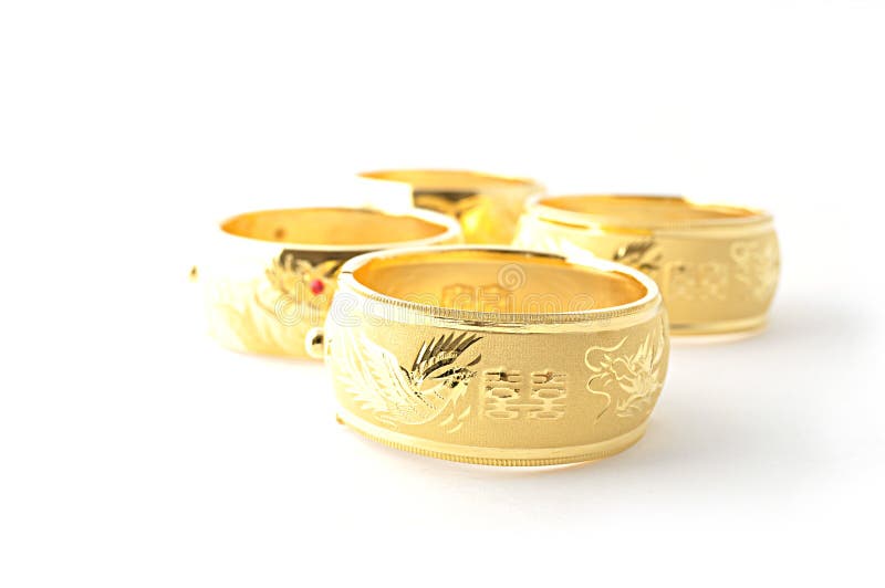 Traditional Chinese Gold Wedding Bracelet Stock Photos Free & Royalty