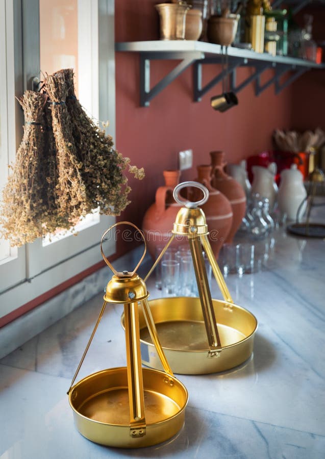 Traditional Greek Coffee Trays Stock Photo Image of kafeneio, food