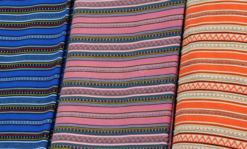 Traditional Greek Fabrics royalty free stock image