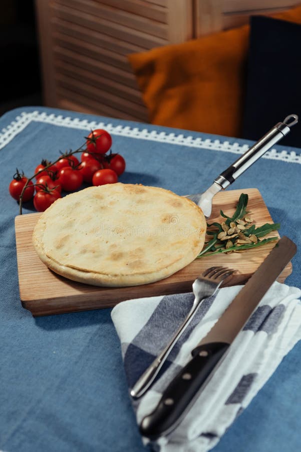 Traditional Greek Spinach Pie with Puff Pastry Stock Photo - Image of