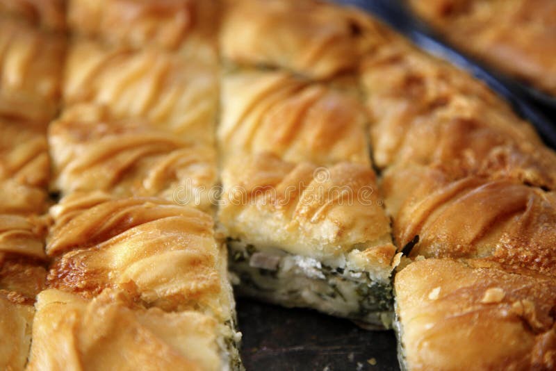 Traditional Spinach pie stock photo. Image of item, healthy 115666138