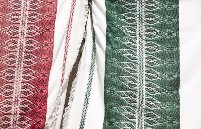 Traditional Greek Table Linen in Crete. Greece Stock Photo Image of