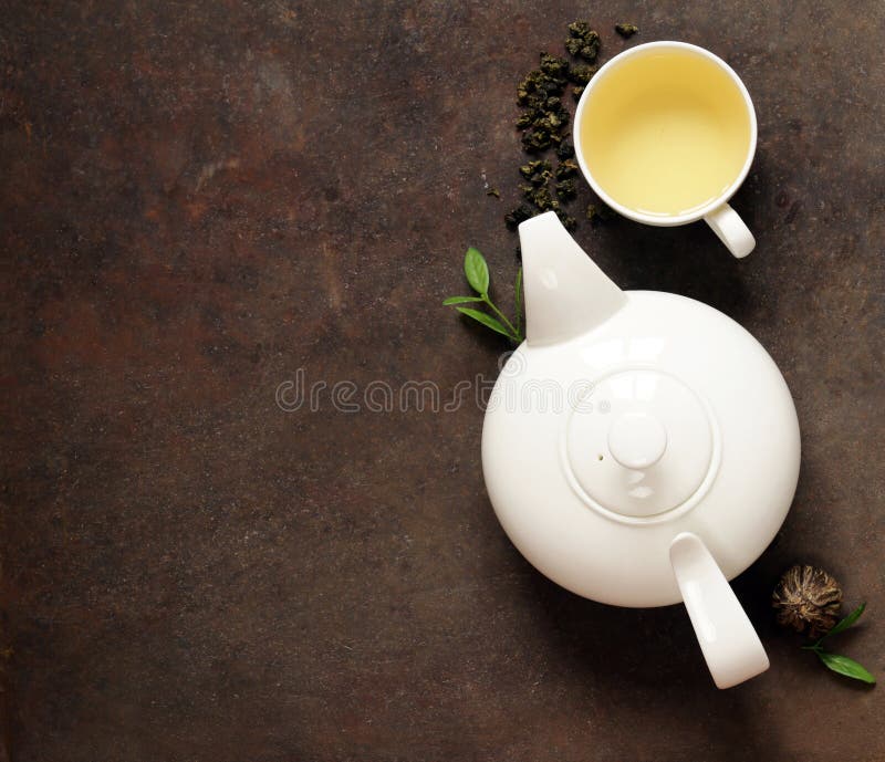 Traditional Green Tea in a Kettle Stock Image Image of japanese
