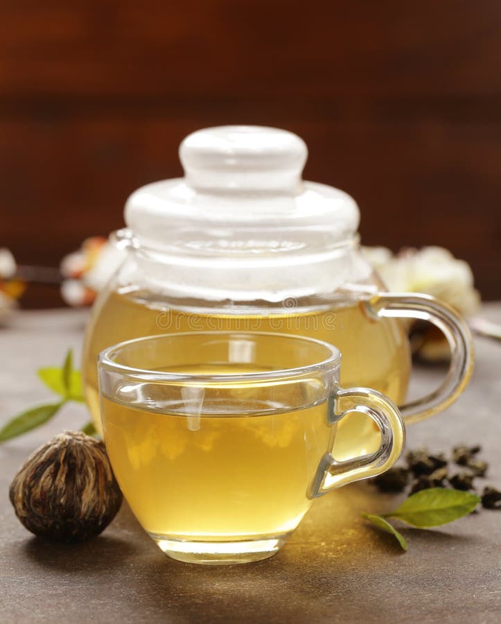 Traditional Green Tea in a Kettle Stock Image Image of chinese, food