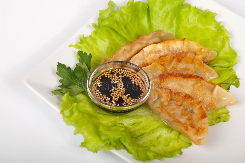 Traditional gyoza stock image. Image of plate, scallops 22564889
