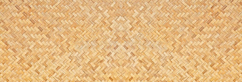 Traditional handcraft woven bamboo texture for banner, weave wood pattern background royalty free stock photo