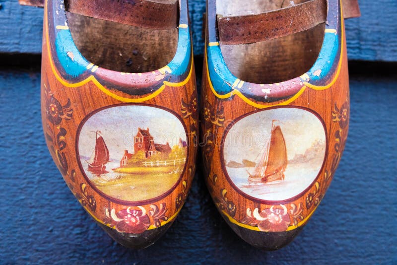 Traditional Handmade Dutch Wooden Shoes Editorial Stock Photo - Image ...