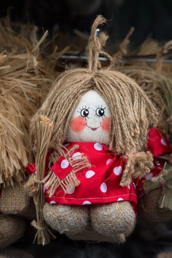Handmade vintage souvenir doll for sale in handicraft market