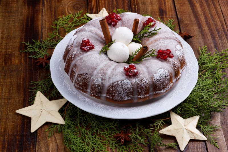 Traditional homemade christmas cake