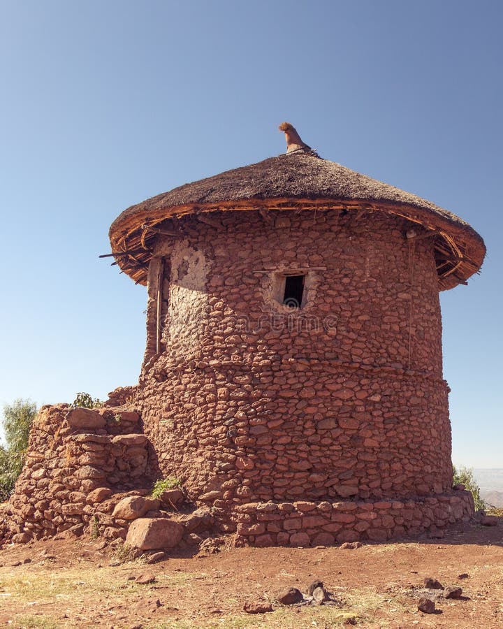 Traditional House At Lalibela In Ethiopia Stock Image Image of roof