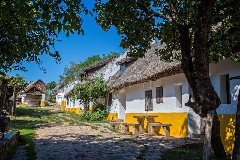 Traditional houses from Hungary, near lake Balaton, village Salfold