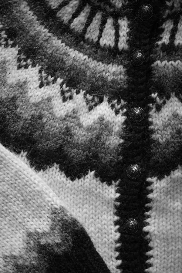 Traditional Icelandic Wool Sweater, Called a Lopapeysa. Close Up of the ...