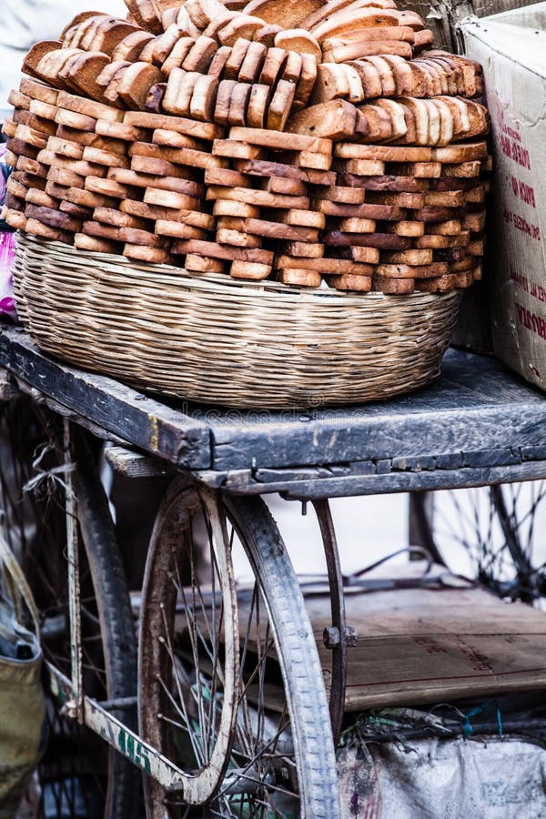 Traditional Indian Food on the Street. Stock Image - Image of handmade