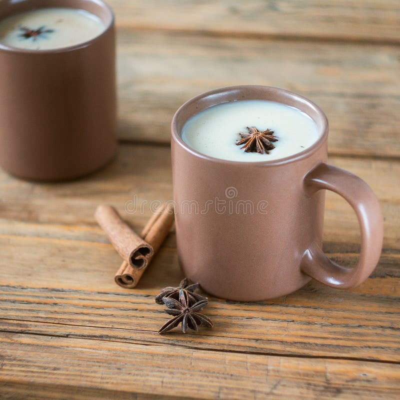 Traditional Indian Masala Tea. Spiced Tea with Milk Stock Photo Image