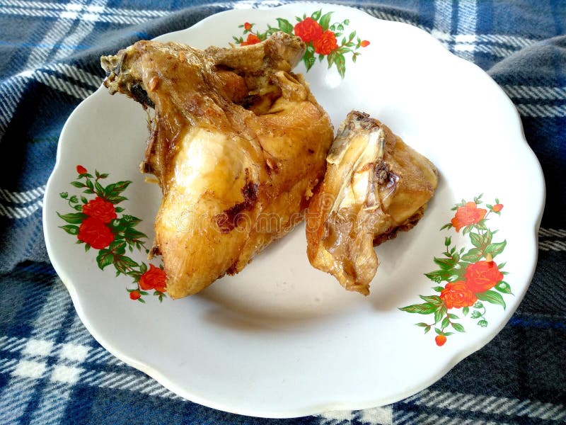 Traditional Indonesian Culinary Food. Ayam Goreng Indonesian Food Stock
