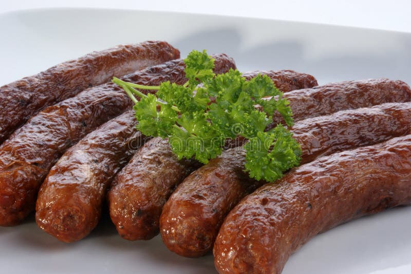Traditional irish sausages stock image. Image of white 12376511