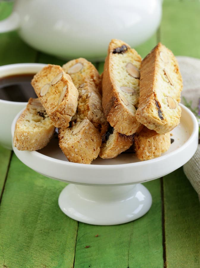 Traditional Italian biscotti cookies (cantucci) stock photography Traditional Italian biscotti cookies (cantucci) stock photography
