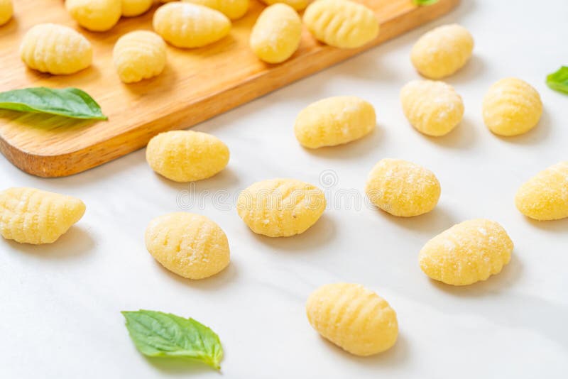 Traditional Italian Gnocchi Pasta - Uncooked Stock Photo - Image of