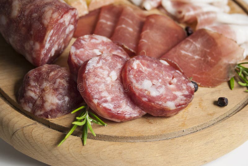 Traditional Italian Salami and Cheese Antipasto Stock Photo Image of