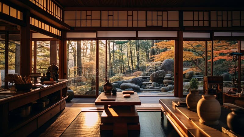 Traditional japanese living room fotografías e imágenes de alta