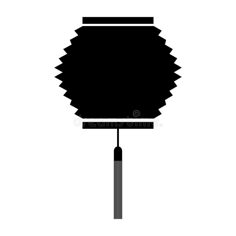 Traditional Japanese Lamp Icon Stock Illustration Illustration of