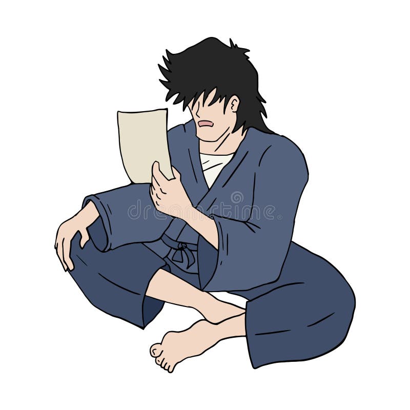 Traditional Japanese Man Draw Stock Vector Illustration of japanese