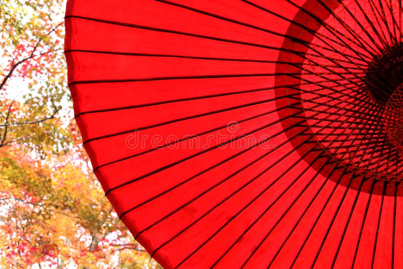 Traditional Japanese Red Umbrella Stock Image Image of protection