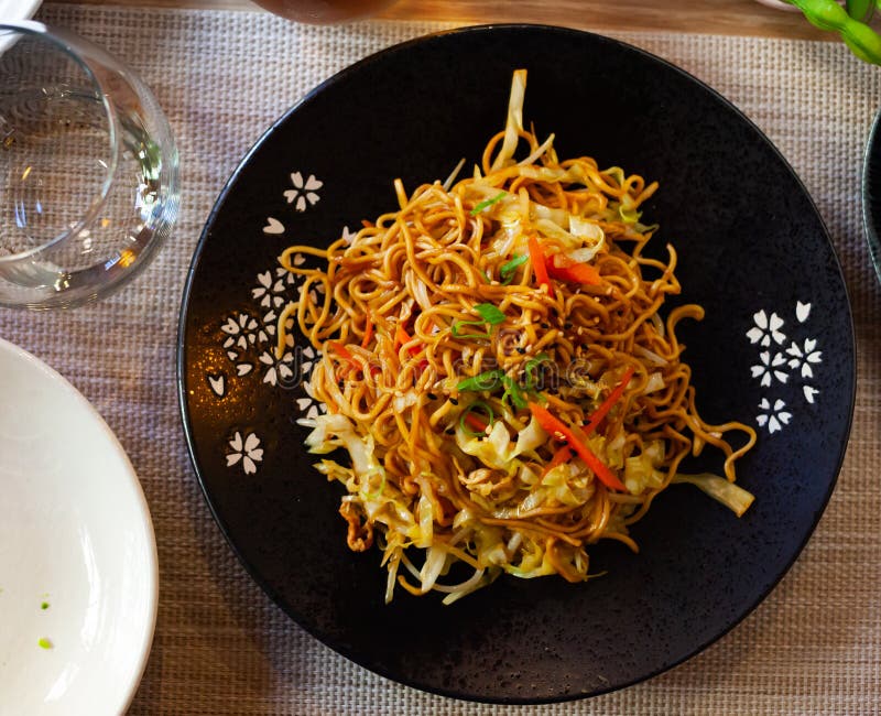 Japanese Dish Fried Noodles Yakisoba Stock Photo - Image of beniseed