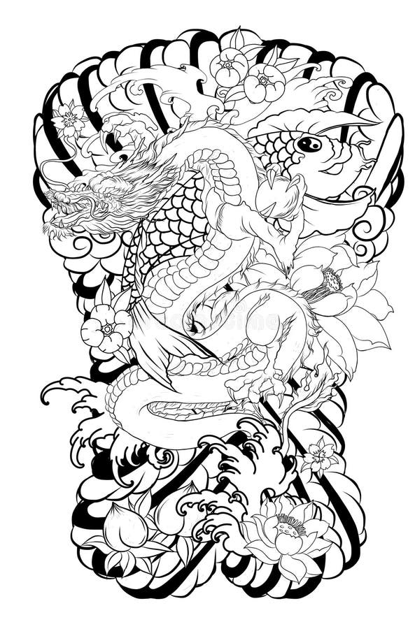 Dragon Geisha Tattoo Art Print  xn90absbknhbvgexnp1ai443