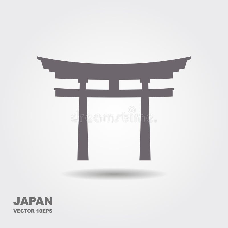Red Tori Gate / Fushimi Inari Shrine In Kyoto, Japan Stock Vector
