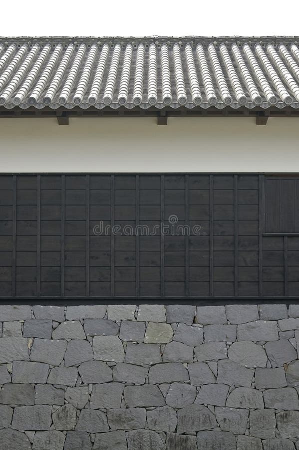 Traditional Japanese wall stock image. Image of roof 24002281