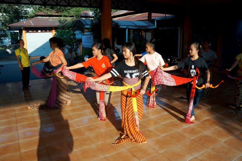Traditional javanese dance royalty free stock image