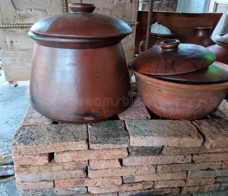 Traditional Kitchen Utensils Made from Clay Stock Photo Image of