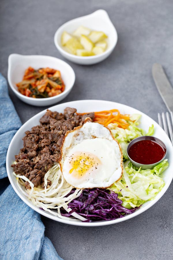 Traditional Korean Bibimbap Stock Photo Image of meat, colorful