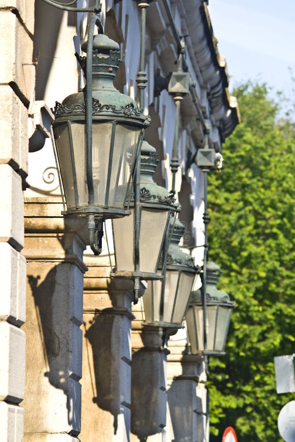 Traditional lampposts in Greece
