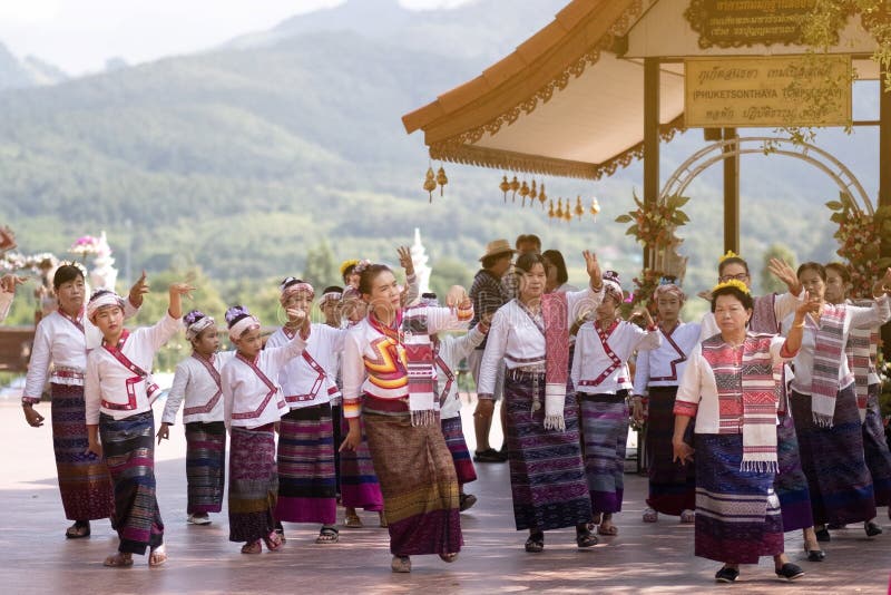 The traditional local dance in Nan city , Thailand,Nov 02,2019 stock images The traditional local dance in Nan city , Thailand,Nov 02,2019 stock images