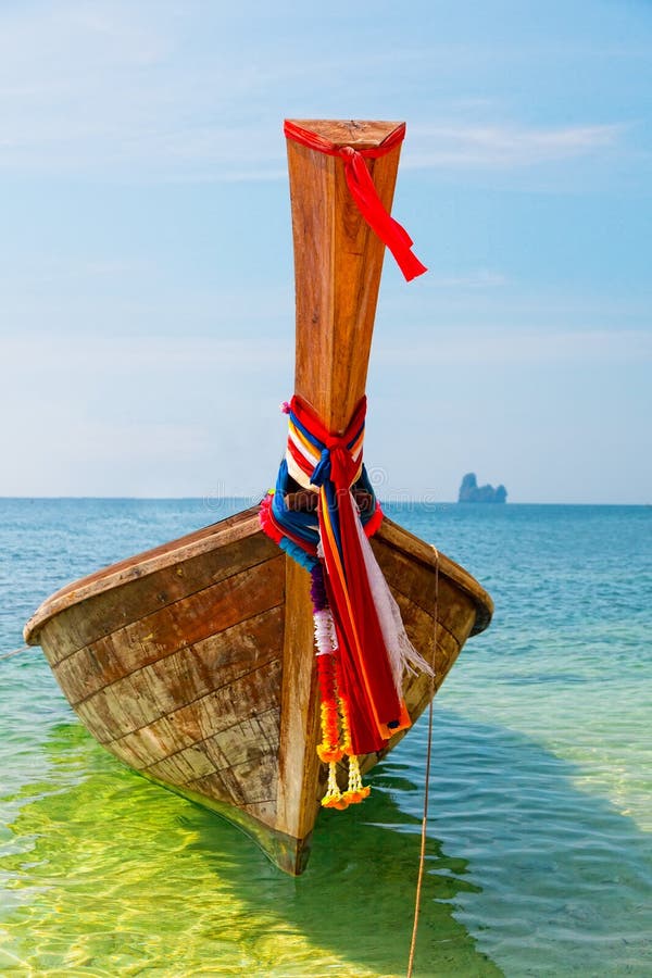 longtail, the traditional thai boat stock image - image of