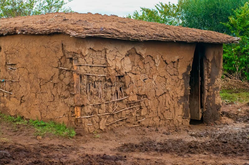 Traditional Maasai Hut, Kenya Stock Photo Image of poverty