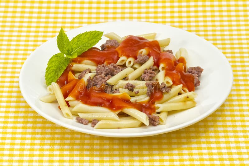 Traditional macaroni pasta stock photo. Image of herb 25688148