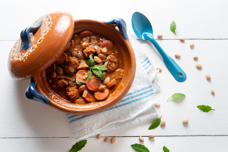 Mexican Beans Called Charros Stock Photo Image of jalapeno, onion