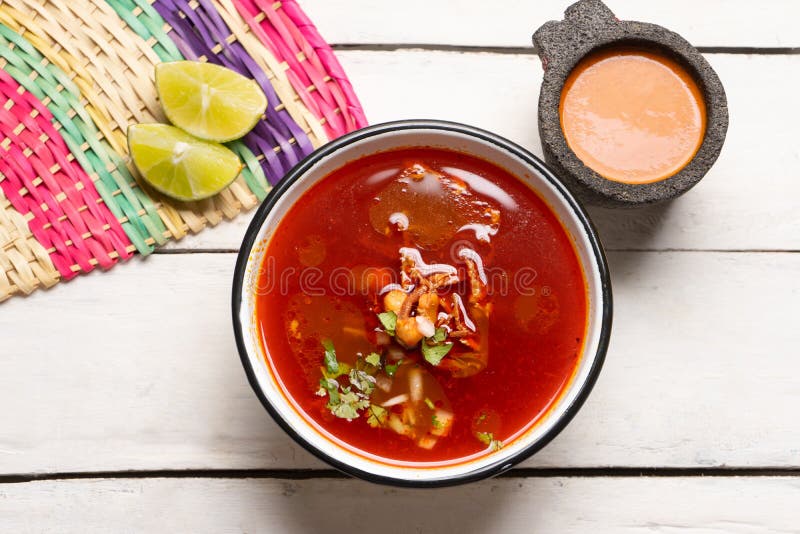 Mexican Beef Birria Consomme on White Background Stock Image Image of