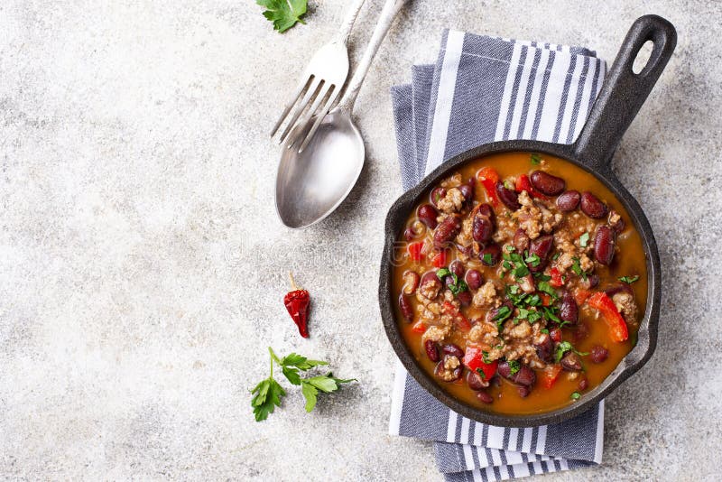 Traditional Mexican Dish Chili Con Carne Stock Image - Image of ...