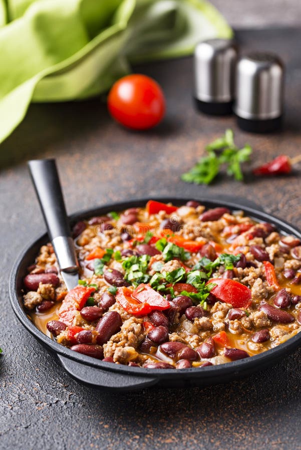 Traditional Mexican Dish Chili Con Carne Stock Image Image of carne, kitchen 146420305