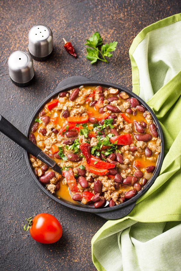 Traditional Mexican Dish Chili Con Carne Stock Image Image of