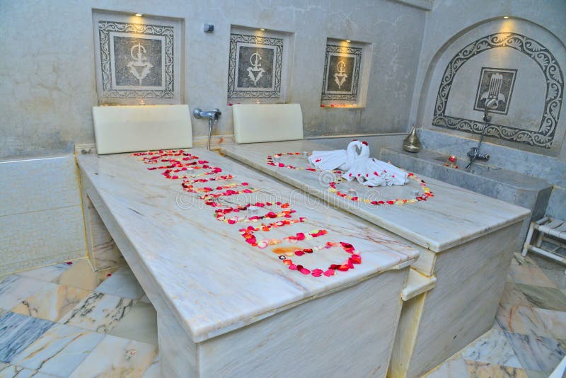 Traditional Moroccan Bath in a Spa. Stock Photo Image of bride, henna