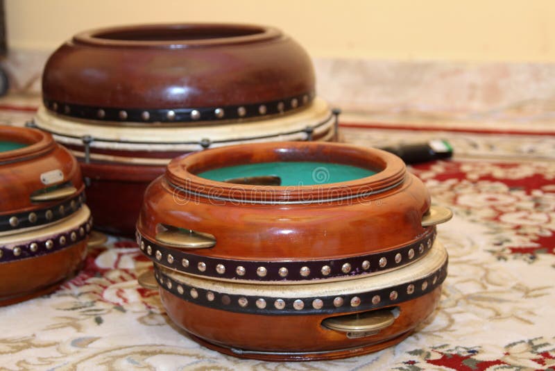 Traditional musical instrument tambourine typical of the Middle East